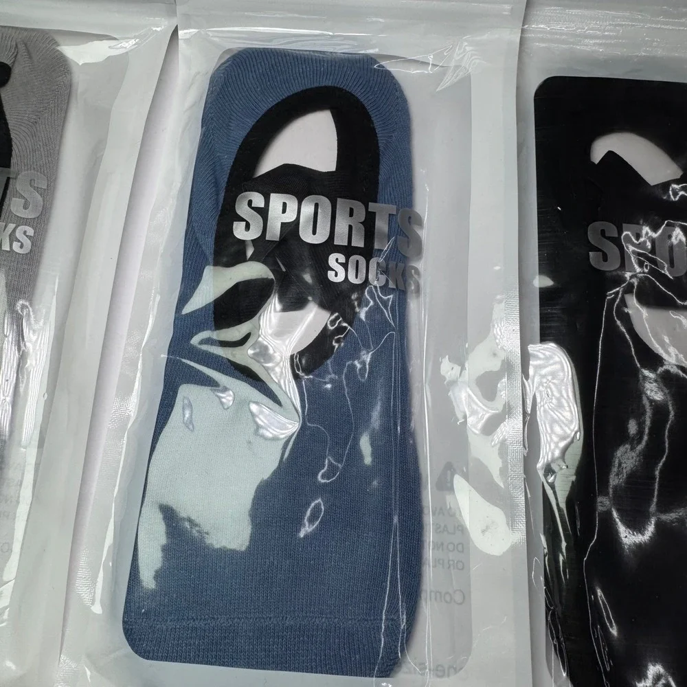 NEW Athletic Sports Yoga Socks No Show Non Slip Strap One Size Women 3 Pair Pack
